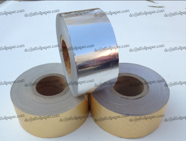 aluminum foil backed with tissue paper