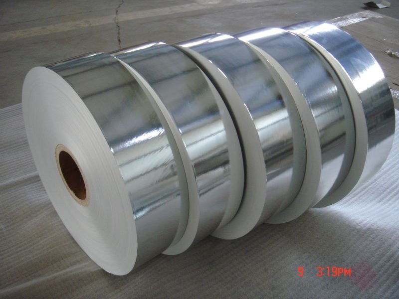 silver foil laminated with tissue paper