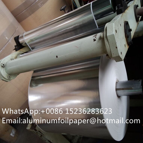 Cigarette tobacco packet jumbo roll glossy silver aluminum foil paper