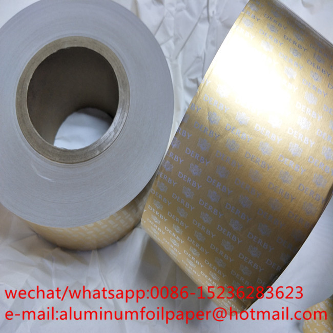 Company logo printed cigarette packet aluminum foil paper